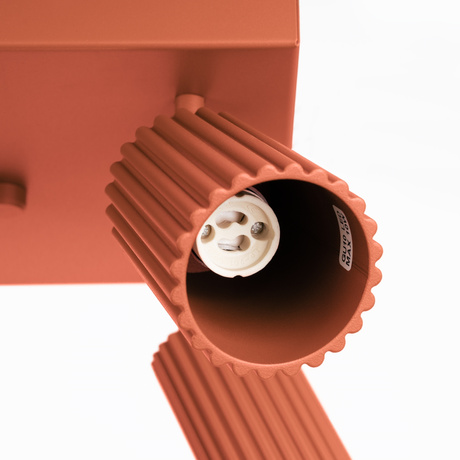 Ceiling lamp KARBON 4 red ochre