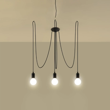 Chandelier EDISON 3 black
