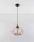 Hanging lamp POMPELMO natural wood + 1x LED Bulb E27 3000K Warm 7.5W 620lm