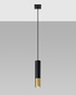 Hanging Lamp LOOPEZ 1 black/golden + 1x LED Bulb GU-10 3000K Warm 7W 620lm
