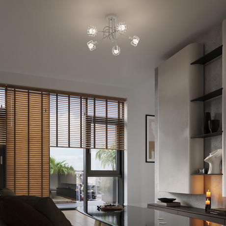 Ceiling lamp BELUCI 2 white + 2x LED Bulb E14 4000K Cold 7.5W 680lm