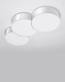 Ceiling lamp CIRCLE 3A white + 6x LED bulb E27 4000K Cool White 7.5W 650lm