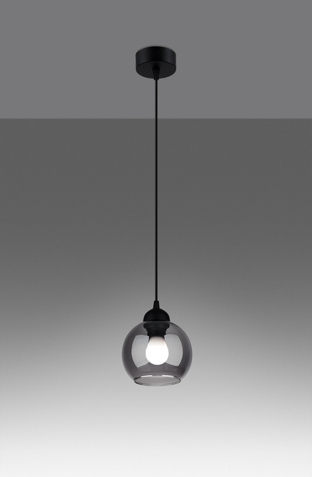 Ceiling pendant ALINO 1 black + 1x LED Bulb E27 4000K Cool White 7.5W 690lm