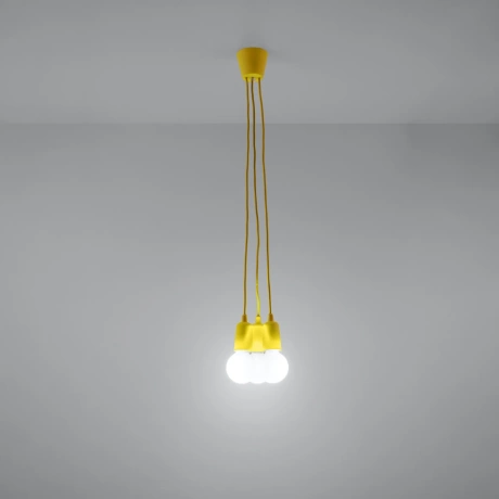 Pendant lamp DIEGO 3 yellow