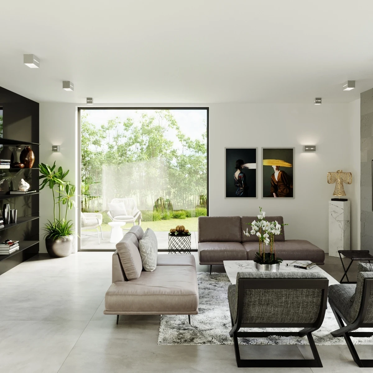 Wall lamp LOBO grey