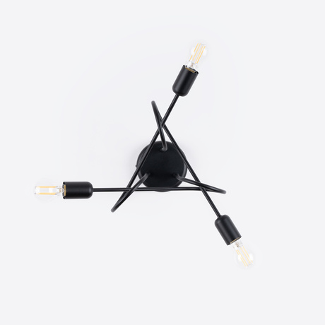 Chandelier SUPEŁ 3 black = 3X LED Bulb E27 3000K 7W 760lm