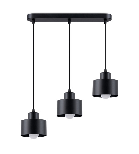 Hanging lamp SAVAR 3 black + 3x LED Bulb E27 3000K Warm 7.5W 620lm
