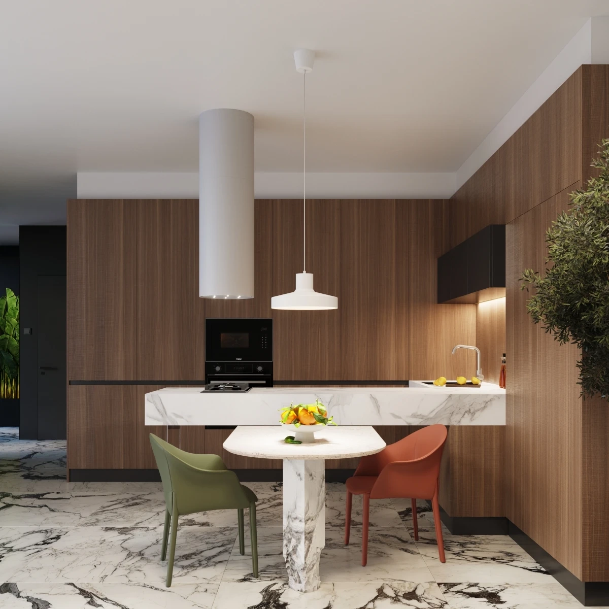Pendant lamp BILO biała