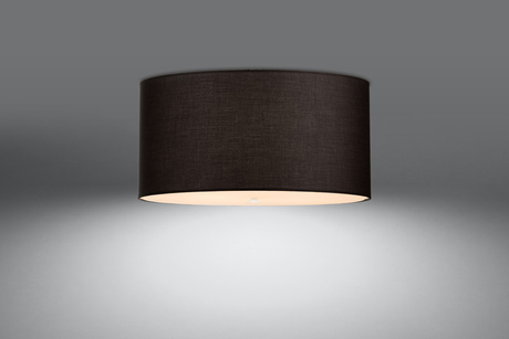 Ceiling lamp OTTO 50 in black color + 5x LED Bulb E27 3000K Warm 7.5W 620lm