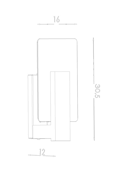 Wall lamp LAPPO in wenge + 1x LED Bulb E14 4000K Cool white 7.5W 650lm