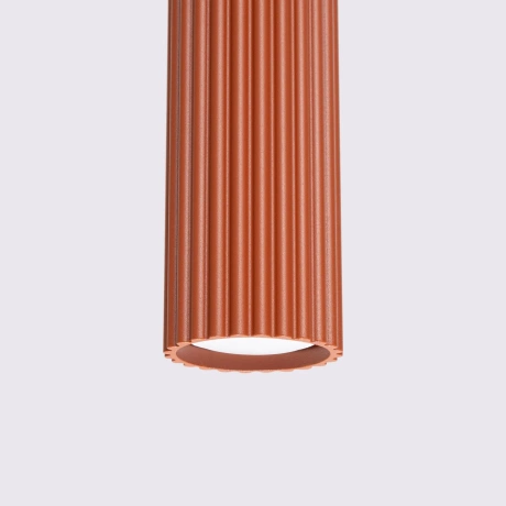 Pendant lamp KARBON 3L red ochre