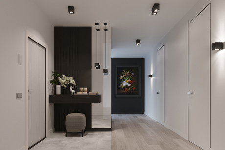 Ceiling lamp QUAD 1 black + 1x LED Bulb GU-10 4000K Cool White 7W 630lm