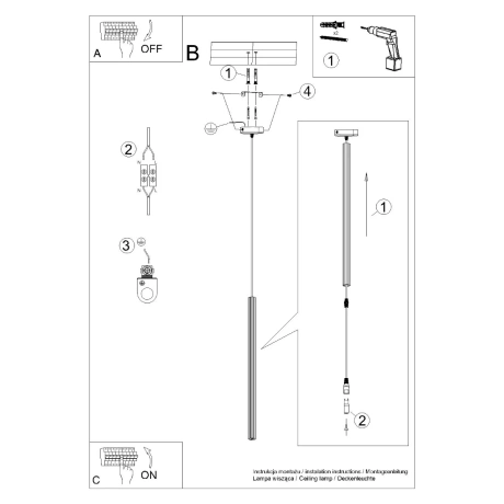Pendant lamp ARCHE 1 white