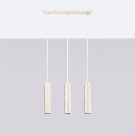 Pendant lamp KARBON 3L beige