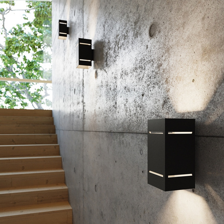 Wall lamp BLOCCO black + 1x LED bulb G9 4000K Cool White 4.5W 530lm