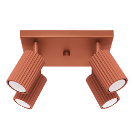 Ceiling lamp KARBON 4 red ochre