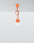 Hanging lamp DIEGO 3 orange + 3x LED Bulb E27 3000K Warm 7.5W 620lm