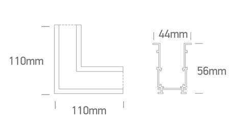 Corner for MIDI rails - suitable for MYL.00534 & MYL.00535