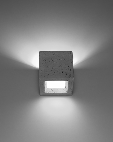 Wall lamp LEO concrete + 1x LED Bulb E27 3000K Warm 7.5W 620lm