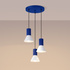 Pendant lamp ESTRIA 3P white/ultramarine