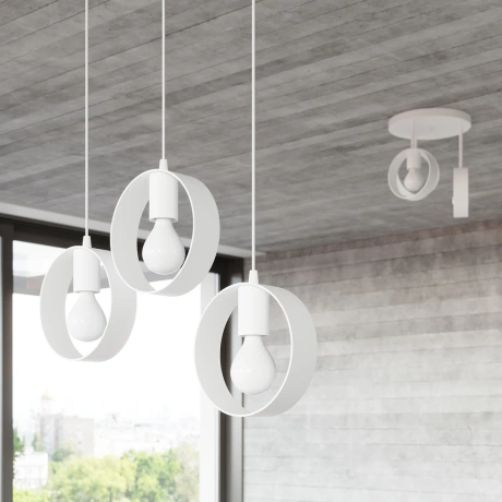 Pendant lamp TITRAN 3 biała