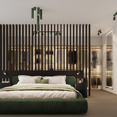 Wall lamp KARBON olive green