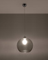 Ceiling pendant BALL graphite + 1x LED bulb E27 4000K Cool White 7.5W 650lm