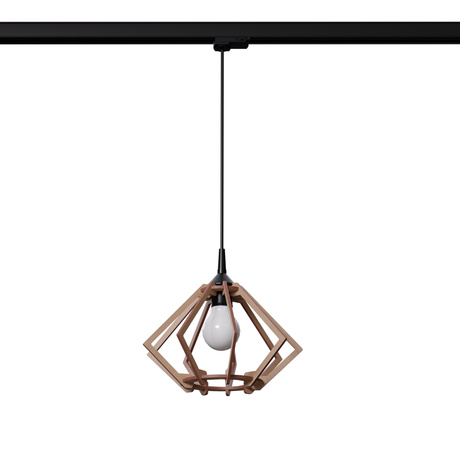 Pendant lamp POMPELMO natural wood E27 #B