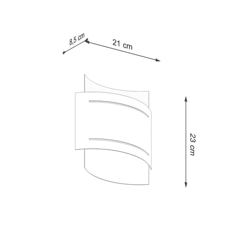 Wall lamp HESTIA black + 1x LED Bulb G9 4000K Cool White 4.5W 530lm