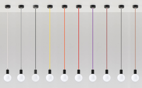 Hanging lamp EDISON black + 1x LED Bulb E27 3000K Warm 7.5W 620lm