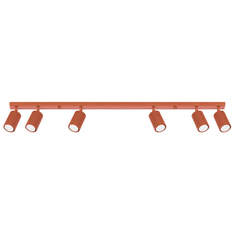 Ceiling lamp KARBON 6L red ochre