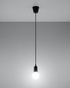 Hanging lamp DIEGO 1 black + 1x LED Bulb E27 4000K Cool White 7.5W 650lm