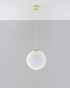 Hanging lamp UGO 30 gold + 1x LED Bulb E27 4000K Cool White 7.5W 650lm