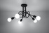 Chandelier SUPEŁ 5 black + 5x LED Bulb E27 4000K Cool White 7.5W 650lm
