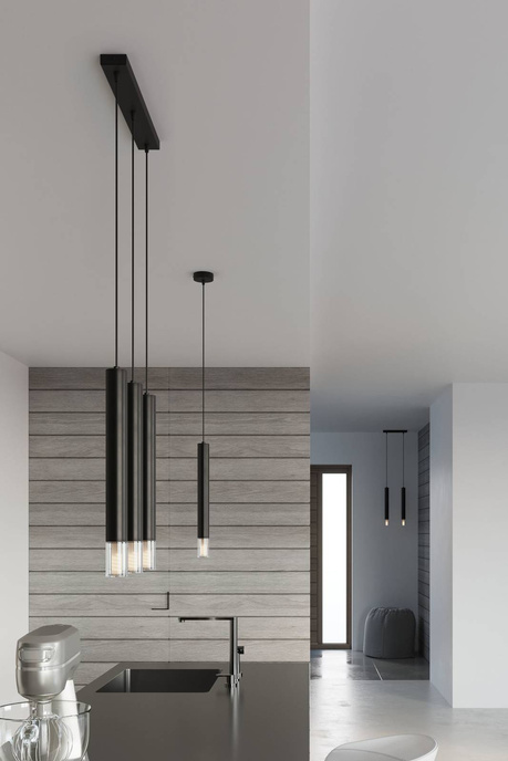 Pendant lamp WEZYR 1 black + 1x LED Bulb G9 3000K Warm White 4.5W 510lm