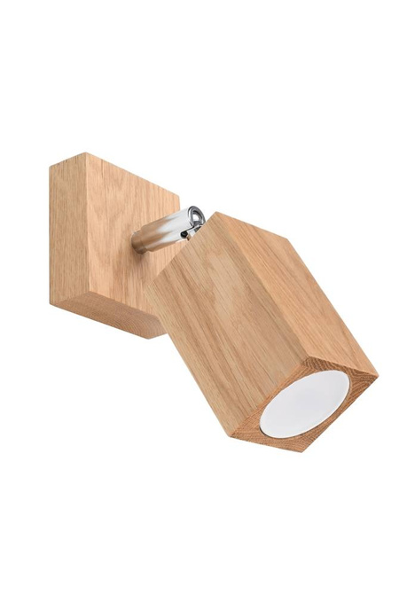 Wall lamp KEKE oak + 1x LED Bulb GU-10 4000K Cool White 7W 630lm