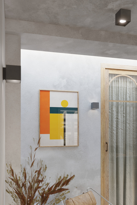 Quad 1 anthracite wall lamp + 1x LED bulb G9 4000K Cool White 4.5W 530lm