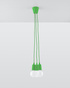 Hanging lamp DIEGO 3 green + 3x LED Bulb E27 3000K Warm White 7.5W 620lm