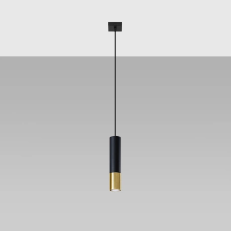 Pendant lamp LOOPEZ 1 black/golden