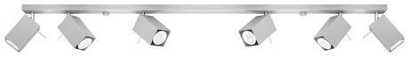 Ceiling lamp MERIDA 6L gray + 6x LED Bulb GU-10 4000K Cool White 7W 630lm
