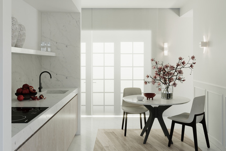 LORETO white wall lamp + 1x LED Bulb G9 4000K Cool White 4.5W 530lm