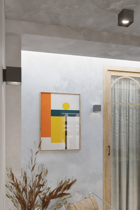 Quad 1 anthracite wall lamp + 1x LED bulb G9 4000K Cool White 4.5W 530lm