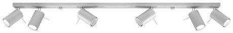Ceiling lamp RING 6L gray + 6x LED Bulb GU-10 4000K Cool White 7W 630lm