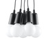 Ceiling pendant lamp DIEGO 5 black + 5x LED Bulb E27 4000K Cold White 7.5W 650lm