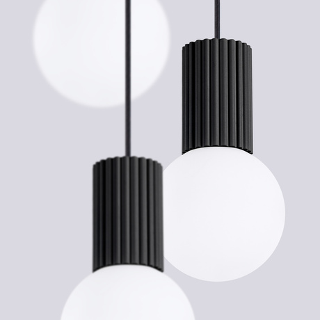 Pendant lamp HALO 3P black