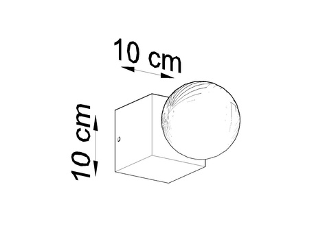 Wall lamp ARIZ concrete + 1x LED Bulb E27 3000K Warm 7.5W 620lm