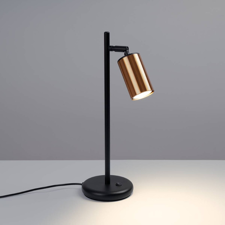 WINX desk lamp black/copper + 1x LED Bulb GU-10 3000K Warm 7W 510lm