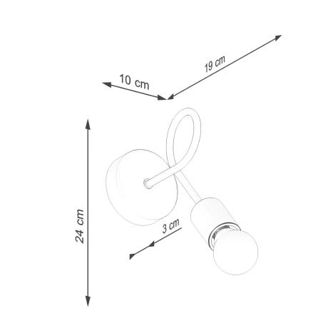 Wall lamp EMBER schwarz