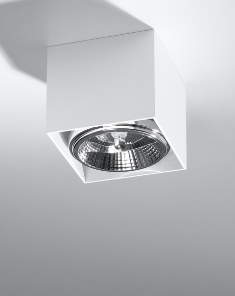 Ceiling lamp BLAKE White + 1x LED bulb GU10 AR111 3000K WARM 12W 800lm