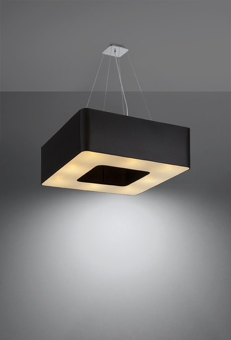 Chandelier URANO 60 black + 8x LED Bulb E27 3000K Warm 7.5W 620lm